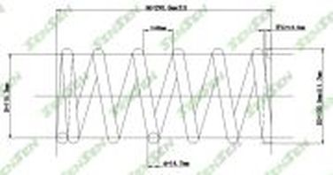 SENSEN SCP10203 Пружина подвески задней Hyundai Santa Fe 2.0/2.4/2.0CRDi 4WD 01> - 1