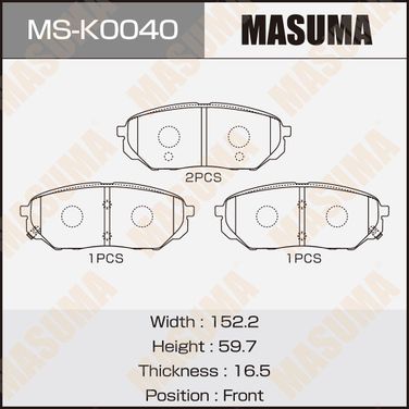 Masuma MSK0040 Колодки дисковые - 1