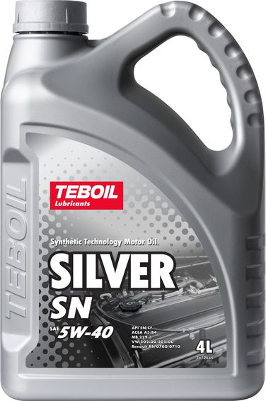 TEBOIL 3453924 5w-40 Silver SN 4л (полусинт. мотор. масло) - 1