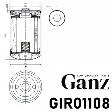 GANZ GIR01108 Фильтр масляный - 4