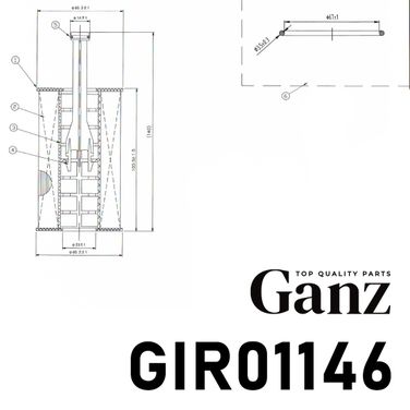 GANZ GIR01146 Фильтр масляный (вставка) - 5