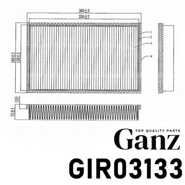 GANZ GIR03133 Фильтр салонный lada Granta/Kalina/NIVA II 4x4/chevi niva 02-> lada kalina - 4