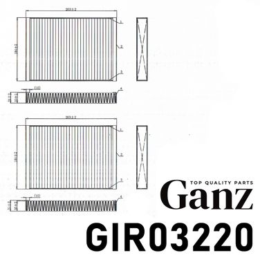 GANZ GIR03220 Фильтр салонный (угольный) MB w215 /w221 - 4