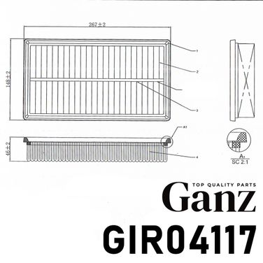 GANZ GIR04117 Фильтр воздушный - 4