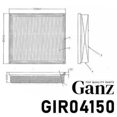 GANZ GIR04150 Фильтр воздушный - 4