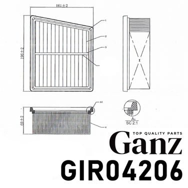 GANZ GIR04206 Фильтр воздушный - 4