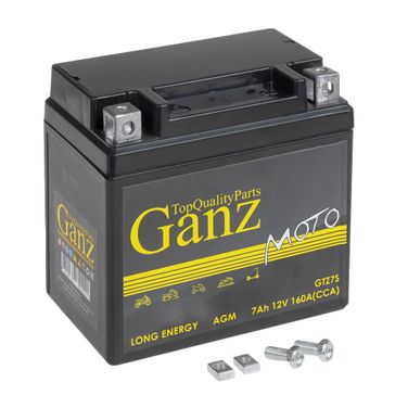 GANZ GN12072 Аккумулятор мото AGM 7 А/ч Обратная 114x70x108 en170 а gtz7s - 2