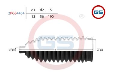 GS 2PGS4454 Пыльник рулевой рейки размер: 13x56x190 - 2