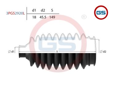 GS 3PGS2920L Пыльник рулевой рейки левый Honda Civic viii седан 2006- - 2
