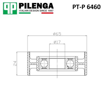 Pilenga PT-P 6460 Ролик натяжителя ремня - 2