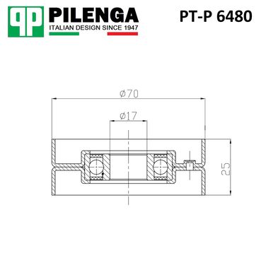 Pilenga PT-P 6480 Ролик натяжителя ремня - 2