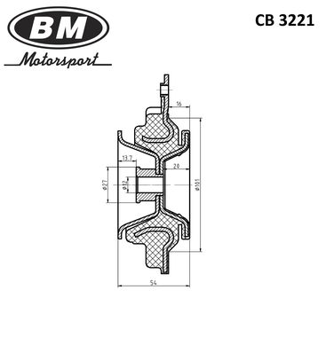 BM CB 3221 Опора верхняя стойки амортизатора | лев | - 2