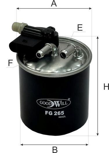 GoodWill FG 265 Фильтр топливный - 2