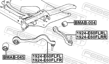 Febest 1924-E60FLFL Рычаг передний нижний левый - 1