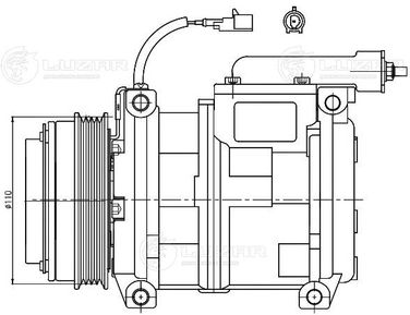 Luzar LCAC 1622 Компрессор кондиционера для а/м Iveco Stralis (02-) - 3