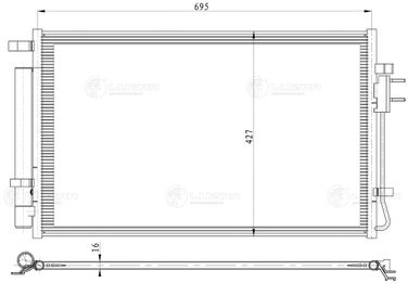 Luzar LRAC 0840 Радиатор кондиц. для а/м Hyundai Tucson (20-)/Kia Sportage (21-) 2.0i - 3