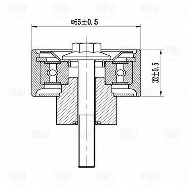 Trialli CM 0779 Ролик привод. ремня для а/м КамАЗ (дв. Cummins ISBe, ISDe, 6ct) d= 66.7 mm. (только ролик) HCV - 3