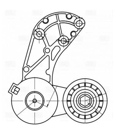 Trialli CM 5378 Ролик привод. ремня для а/м VW Touareg (02-)/Audi Q7 (06-) 3.2i/3.6i (с натяж. мех.) - 5