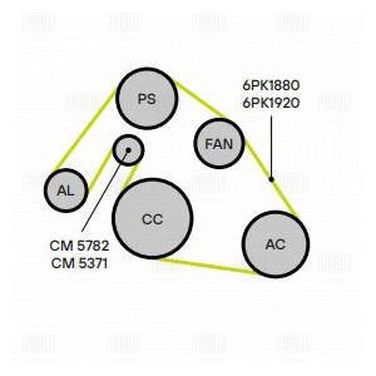Trialli CM 5782 Ролик привод. ремня для а/м Audi A6 (97-)/a6 (04-) 3.0i (с натяж. мех.) - 4