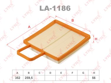LYNXauto LA-1186 Фильтр воздушный - 1
