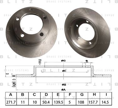 Blitz BS0619 Диск тормозной передний - 1