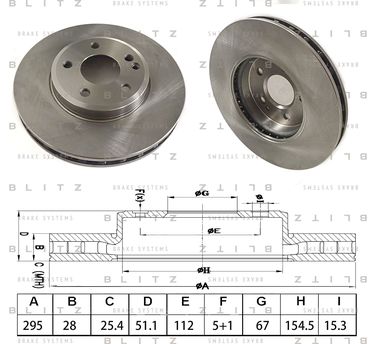 Blitz BS0634 Диск тормозной передний - 1