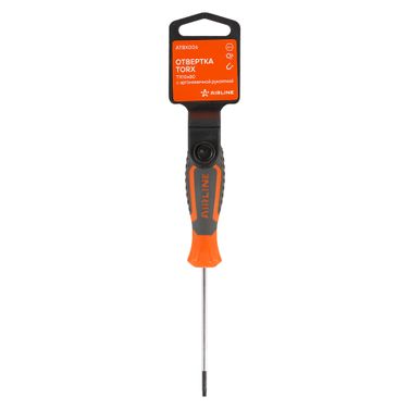 AIRLINE ATBX006 Отвертка torx TX10x80 с эргономичной рукояткой магнитная, пласт.подвес - 1