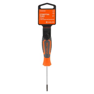AIRLINE ATBX005 Отвертка torx TX9x60 с эргономичной рукояткой магнитная, пласт.подвес - 1