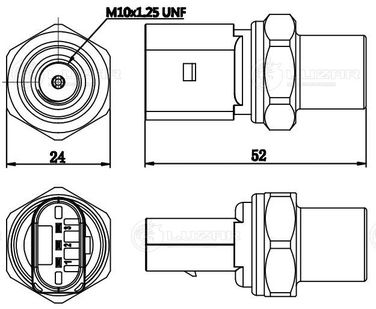 Luzar LRPS 1802 Датчик давления хладагента Octavia А7 (13-) - 3