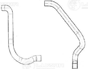 Luzar LPK 0180 Патрубки охл. для а/м Лада Vesta (15-) (epdm, кмпл., 2шт.) - 3