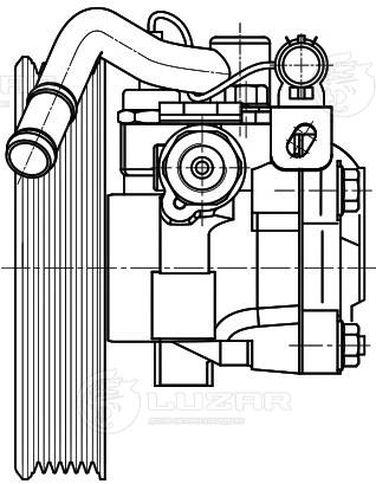 Luzar LPS 0816 Насос ГУР для а/м Hyundai Creta (16-) 1.6i - 4