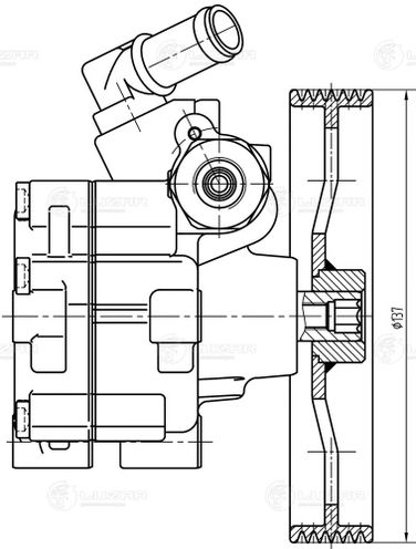 Luzar LPS 2002 Насос ГУР для а/м Peugeot Partner (08-)/Citroen Berlingo (08-) 1.6i - 4