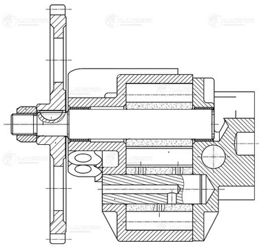Luzar LOP 0710 Насос масляный для а/м камаз (Евро 3) (с шестерней 52 зуб.) - 4