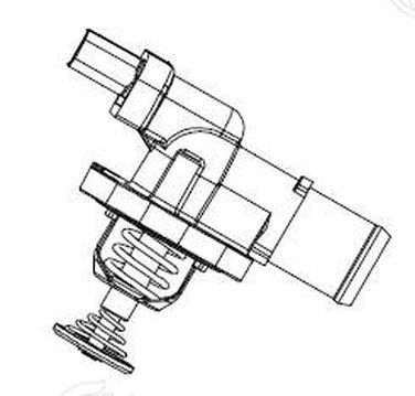 Luzar LT 3027 Термостат для а/м Chery Tiggo 7 Pro (20-)/Tiggo 4 Pro (20-)/exeed LX (19-)/Omoda C5 (22-) 1.5t (97°с) (с корпусом) - 4