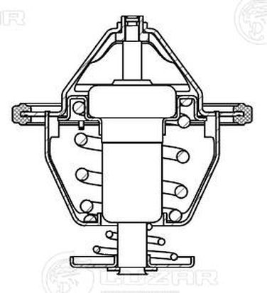 Luzar LT 0824 Термостат для а/м KIA Optima v (15-) 2.4i [g4kj] (82°с) (термоэлемент) - 4