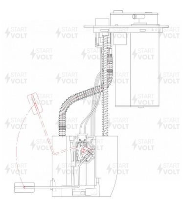 STARTVOLT SFM 1922 Модуль топл. насоса для а/м Toyota Yaris (05-) 1.0i/1.3i - 3