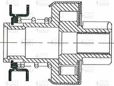 STARTVOLT VCS 0313 Привод стартера (бендикс) для а/м ГАЗ с дв. змз-406 (ан. батэ) - 5
