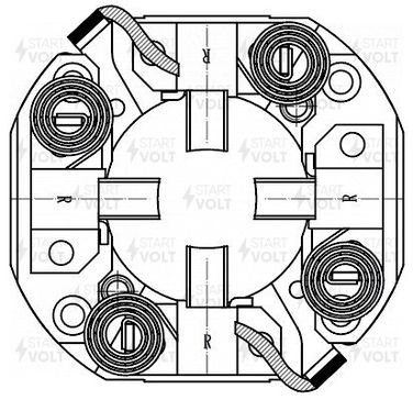 STARTVOLT VBS 1910 Узел щеточный стартера - 4