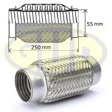 GUD GFP355250IL Гофра глушителя усиленная (interloc) 55x250 - 2