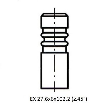 ZIKMAR Z17402R Клапан ДВС Opel Astra f g Corsa b Tigra a Vectra b Zafira a 1.4/1.6 16V (x14xez - 3