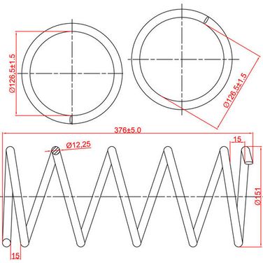 ZIKMAR Z48069R Пружина подвески передней Ford Focus I, L376-D151-t10,25 - 2