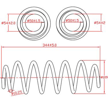 ZIKMAR Z48117R Пружина задней подвески Ford Fusion, L344-D109-t10,25 - 2