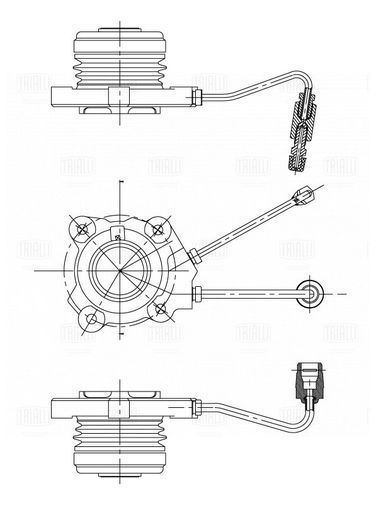 Trialli CT 1504 Муфта выкл. сцеп. для а/м Mercedes a w168 (97-)/b w245 (05-) 5MT (гидравл.) - 1