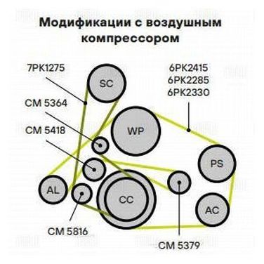 Trialli CM 5418 Ролик привод. ремня для а/м Audi A6 (04-) 2.4MPi/2.8FSi/3.0TFSi/3.2FSi [ea837] (опор.) - 2