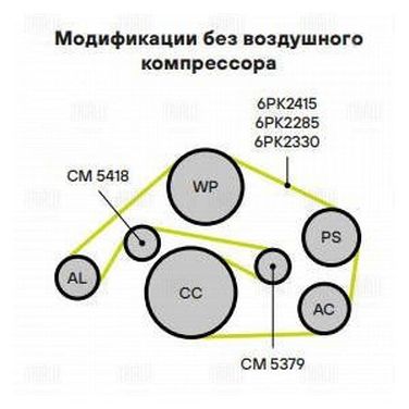 Trialli CM 5418 Ролик привод. ремня для а/м Audi A6 (04-) 2.4MPi/2.8FSi/3.0TFSi/3.2FSi [ea837] (опор.) - 4