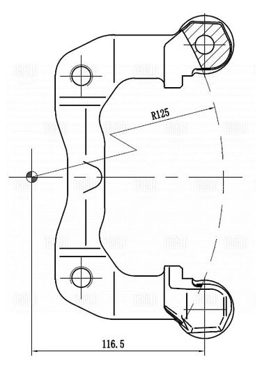 Trialli CF 190617 Скоба суппорта для а/м VW Polo Sedan (rus) (10-) 1ZC зад. | зад | - 3