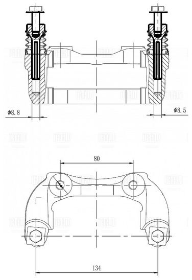 Trialli CF 350147 Скоба суппорта для а/м Лада 2108 перед. | перед | - 3