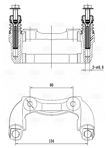 Trialli CF 350145 Скоба суппорта для а/м Лада 2112 перед. | перед | - 3