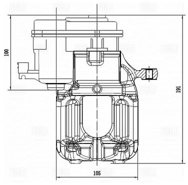 Trialli CF 052312 Суппорт торм. для а/м BMW 5 f10/f11/f07 (10-) зад. прав. d=44мм (а/м с epb) | зад прав | - 4