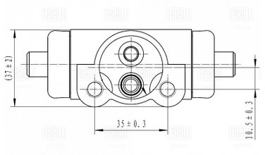 Trialli CF 0149 Цилиндр торм. для а/м Mitsubishi Pajero i (86-)/l300 (88-) задний d=20,6мм | зад | - 3